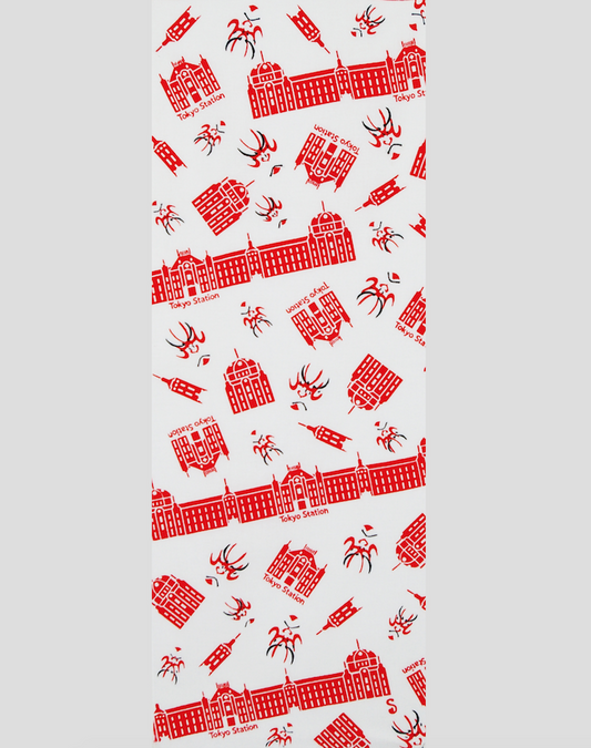 Tea towel Tokyo Station & Kumadori - MONOLAB