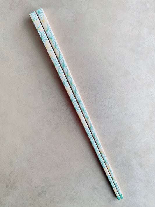 Chopsticks Asanoha Green