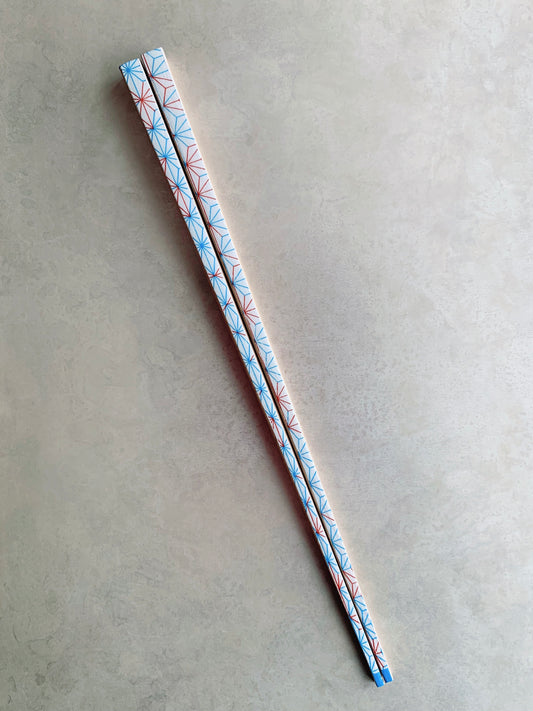 Chopsticks Asanoha Blue