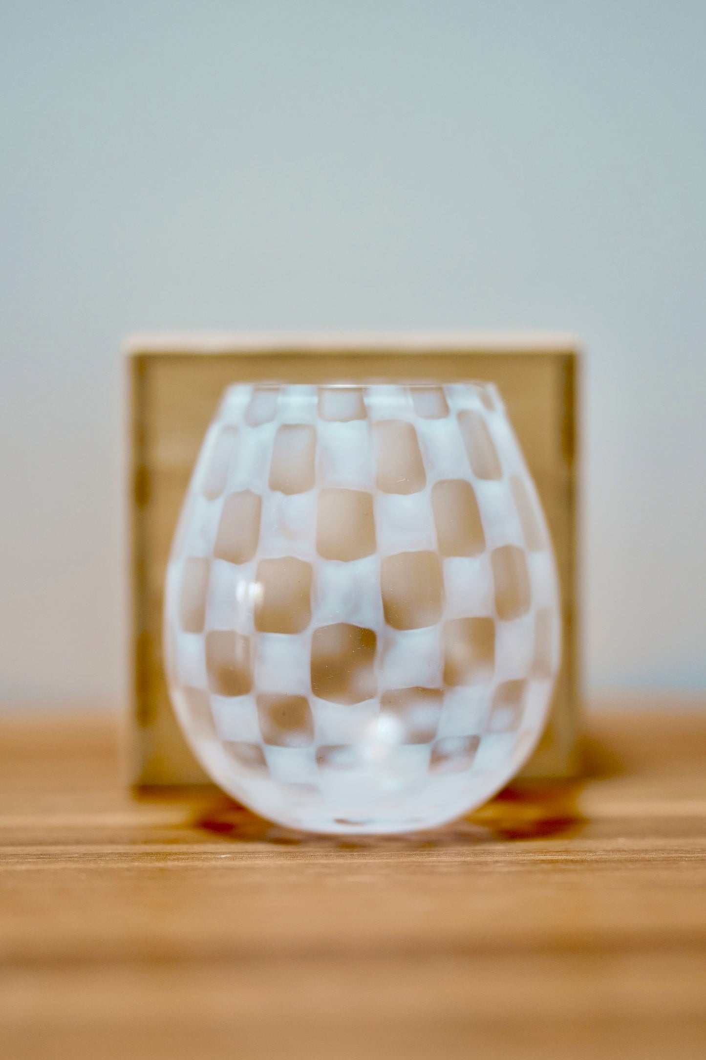 Hirota Glass Taisho Roman Flower Buds Checkered Glass Kara-4