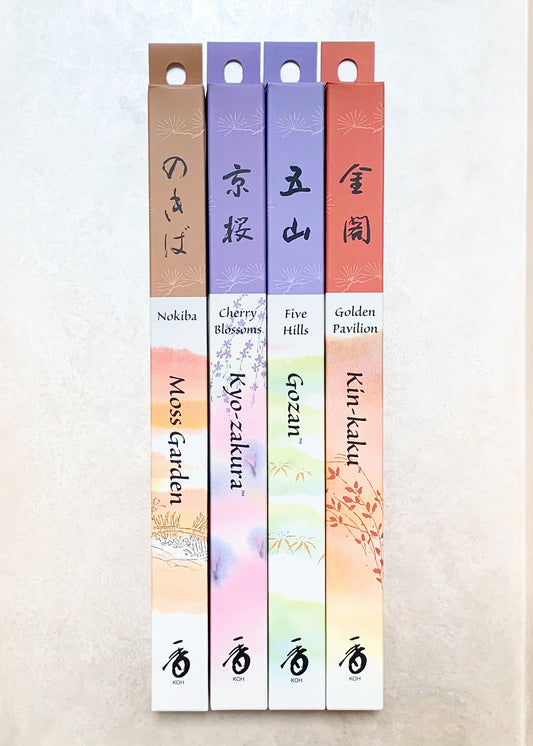 Japanese incense sticks - set of 4