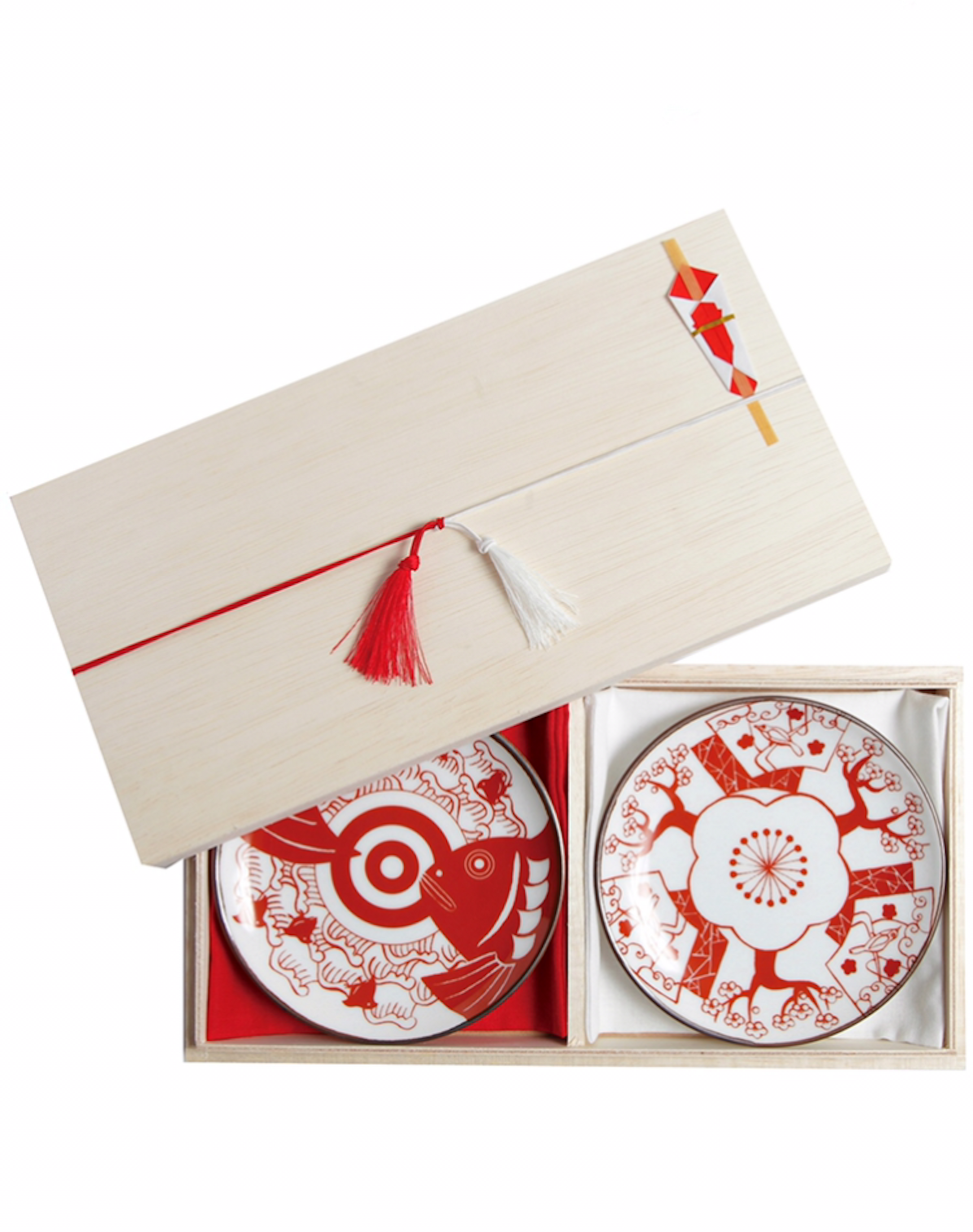 Wooden gift box for two small Kyototo plates