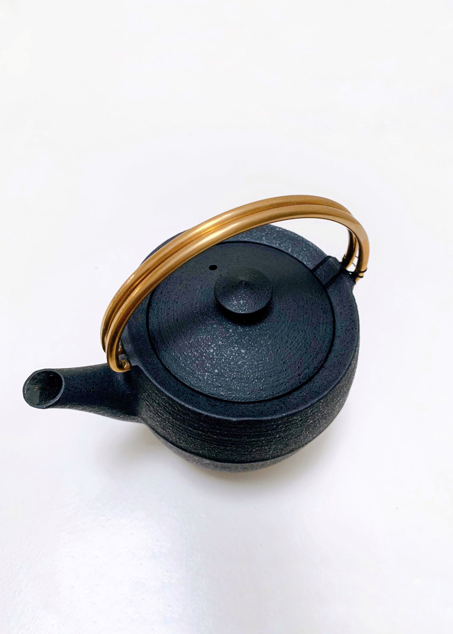 Cast Iron Teapot with Brass Handle