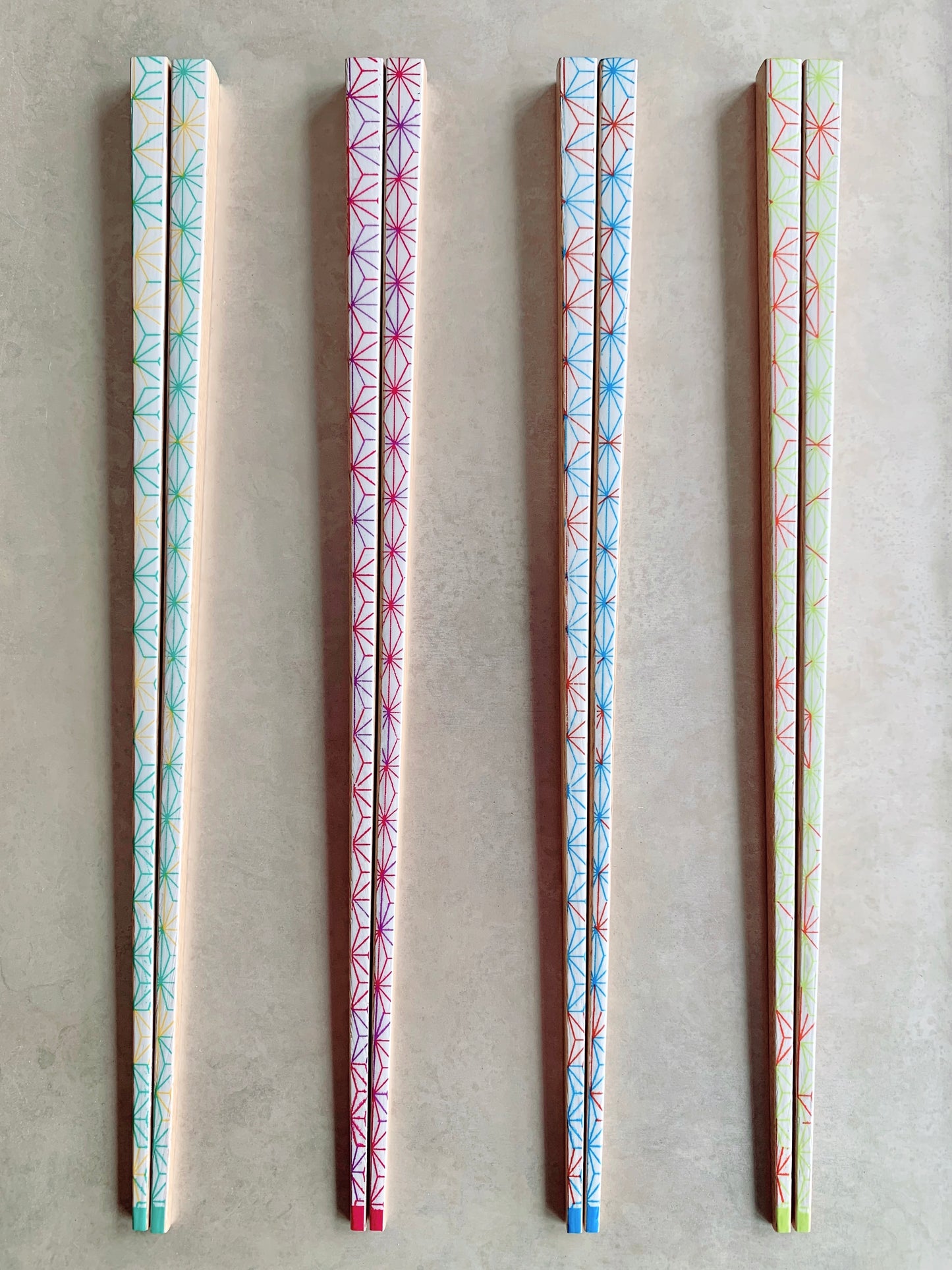 Chopsticks Asanoha Green